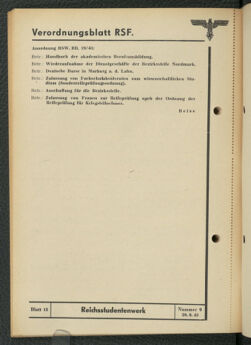 Verordnungsblatt des Reichsstudentenführers 19430920 Seite: 56