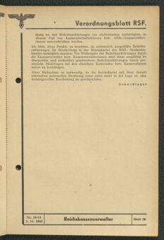 Verordnungsblatt des Reichsstudentenführers 19431101 Seite: 21