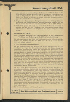 Verordnungsblatt des Reichsstudentenführers 19431101 Seite: 33