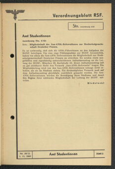 Verordnungsblatt des Reichsstudentenführers 19431101 Seite: 51