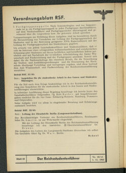 Verordnungsblatt des Reichsstudentenführers 19431101 Seite: 8