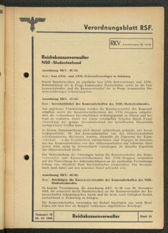 Verordnungsblatt des Reichsstudentenführers 19431220 Seite: 11