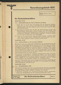 Verordnungsblatt des Reichsstudentenführers 19431220 Seite: 5