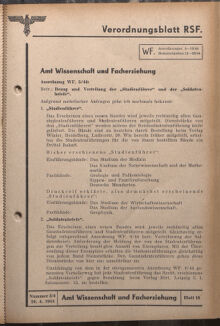 Verordnungsblatt des Reichsstudentenführers 19440420 Seite: 23