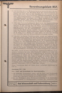 Verordnungsblatt des Reichsstudentenführers 19440420 Seite: 25