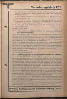 Verordnungsblatt des Reichsstudentenführers 19440420 Seite: 27