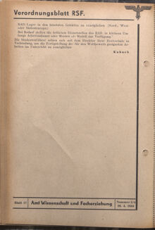 Verordnungsblatt des Reichsstudentenführers 19440420 Seite: 38