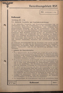 Verordnungsblatt des Reichsstudentenführers 19440420 Seite: 39