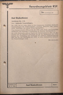 Verordnungsblatt des Reichsstudentenführers 19440420 Seite: 49