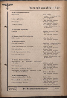 Verordnungsblatt des Reichsstudentenführers 19440420 Seite: 5