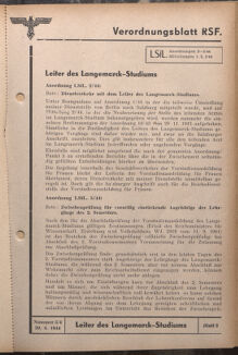 Verordnungsblatt des Reichsstudentenführers 19440420 Seite: 61