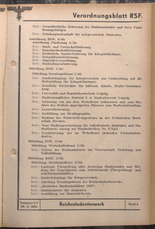 Verordnungsblatt des Reichsstudentenführers 19440420 Seite: 69