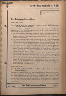 Verordnungsblatt des Reichsstudentenführers 19440420 Seite: 7