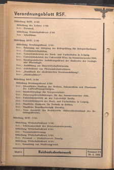 Verordnungsblatt des Reichsstudentenführers 19440420 Seite: 70