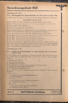 Verordnungsblatt des Reichsstudentenführers 19440610 Seite: 26