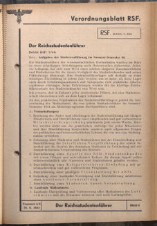 Verordnungsblatt des Reichsstudentenführers 19440610 Seite: 5