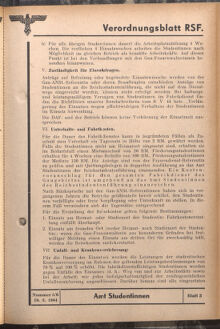 Verordnungsblatt des Reichsstudentenführers 19440610 Seite: 61