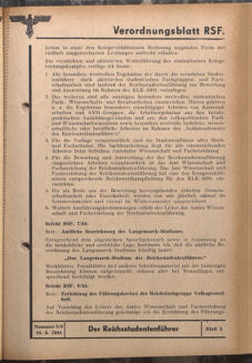 Verordnungsblatt des Reichsstudentenführers 19440610 Seite: 7