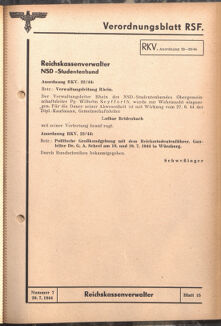 Verordnungsblatt des Reichsstudentenführers 19440720 Seite: 15