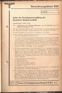 Verordnungsblatt des Reichsstudentenführers 19440920 Seite: 41