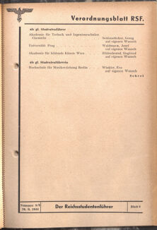 Verordnungsblatt des Reichsstudentenführers 19440920 Seite: 5