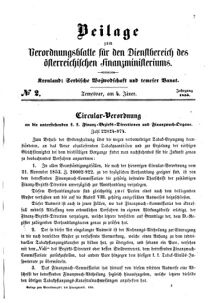 Verordnungsblatt für den Dienstbereich des K.K. Finanzministeriums für die im Reichsrate Vertretenen Königreiche und Länder 18550104 Seite: 1