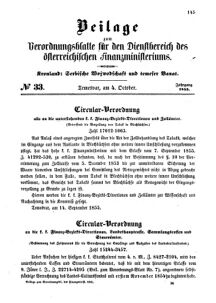 Verordnungsblatt für den Dienstbereich des K.K. Finanzministeriums für die im Reichsrate Vertretenen Königreiche und Länder 18551004 Seite: 1