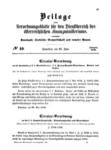 Verordnungsblatt für den Dienstbereich des K.K. Finanzministeriums für die im Reichsrate Vertretenen Königreiche und Länder