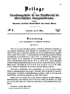 Verordnungsblatt für den Dienstbereich des K.K. Finanzministeriums für die im Reichsrate Vertretenen Königreiche und Länder