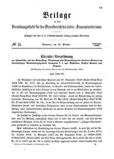 Verordnungsblatt für den Dienstbereich des K.K. Finanzministeriums für die im Reichsrate Vertretenen Königreiche und Länder 18591016 Seite: 1