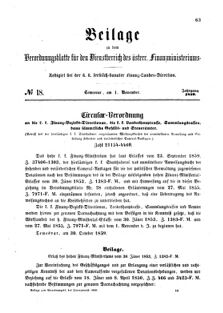 Verordnungsblatt für den Dienstbereich des K.K. Finanzministeriums für die im Reichsrate Vertretenen Königreiche und Länder 18591101 Seite: 1