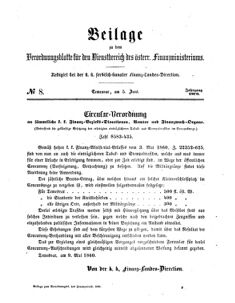 Verordnungsblatt für den Dienstbereich des K.K. Finanzministeriums für die im Reichsrate Vertretenen Königreiche und Länder