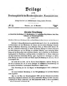 Verordnungsblatt für den Dienstbereich des K.K. Finanzministeriums für die im Reichsrate Vertretenen Königreiche und Länder 18601112 Seite: 1