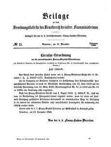 Verordnungsblatt für den Dienstbereich des K.K. Finanzministeriums für die im Reichsrate Vertretenen Königreiche und Länder 18601231 Seite: 1