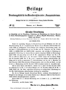 Verordnungsblatt für den Dienstbereich des K.K. Finanzministeriums für die im Reichsrate Vertretenen Königreiche und Länder 18631101 Seite: 1