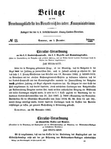 Verordnungsblatt für den Dienstbereich des K.K. Finanzministeriums für die im Reichsrate Vertretenen Königreiche und Länder 18631205 Seite: 1