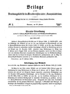 Verordnungsblatt für den Dienstbereich des K.K. Finanzministeriums für die im Reichsrate Vertretenen Königreiche und Länder 18640229 Seite: 1