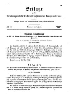 Verordnungsblatt für den Dienstbereich des K.K. Finanzministeriums für die im Reichsrate Vertretenen Königreiche und Länder