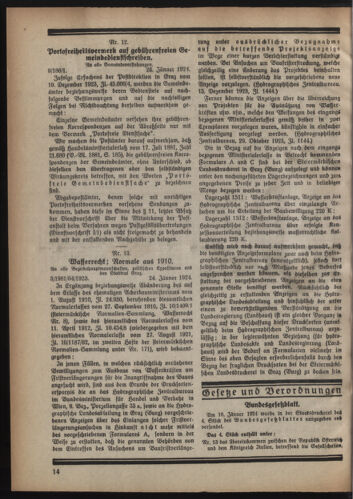 Verordnungsblatt der steiermärkischen Landesregierung 19240130 Seite: 2