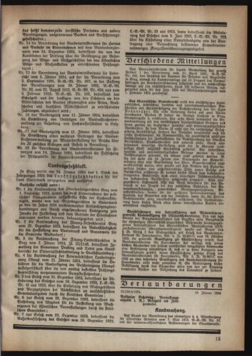 Verordnungsblatt der steiermärkischen Landesregierung 19240130 Seite: 3