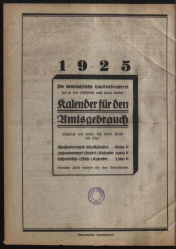 Verordnungsblatt der steiermärkischen Landesregierung 19241231 Seite: 4