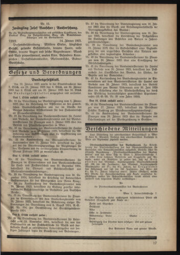 Verordnungsblatt der steiermärkischen Landesregierung 19250204 Seite: 3