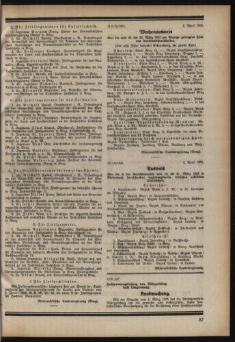 Verordnungsblatt der steiermärkischen Landesregierung 19250408 Seite: 7