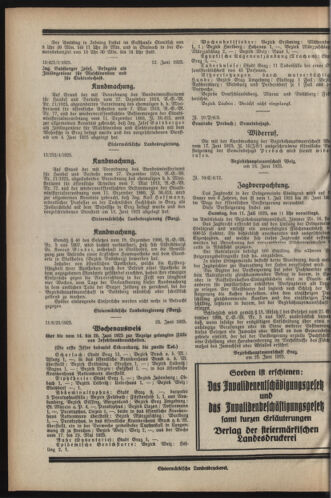 Verordnungsblatt der steiermärkischen Landesregierung 19250701 Seite: 4