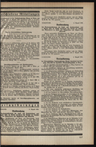 Verordnungsblatt der steiermärkischen Landesregierung 19250812 Seite: 5