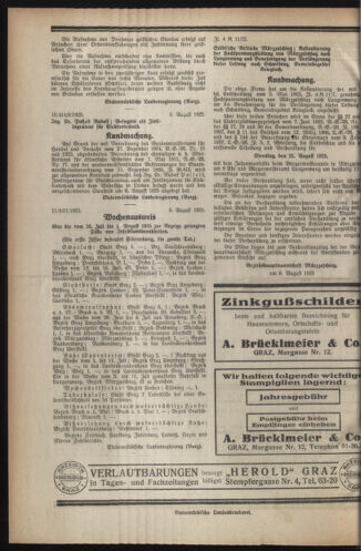 Verordnungsblatt der steiermärkischen Landesregierung 19250812 Seite: 6