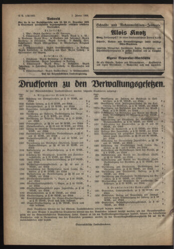 Verordnungsblatt der steiermärkischen Landesregierung 19260106 Seite: 6