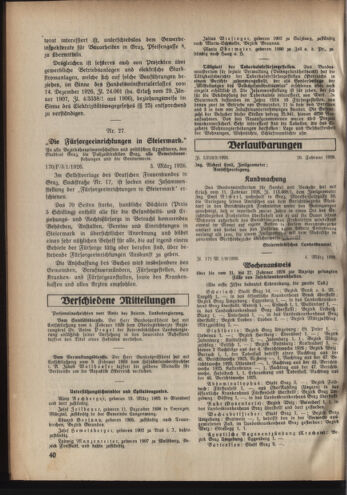 Verordnungsblatt der steiermärkischen Landesregierung 19260310 Seite: 2