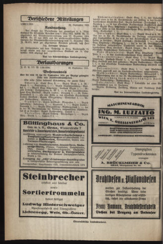 Verordnungsblatt der steiermärkischen Landesregierung 19261006 Seite: 2