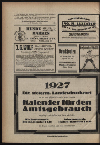 Verordnungsblatt der steiermärkischen Landesregierung 19261124 Seite: 4